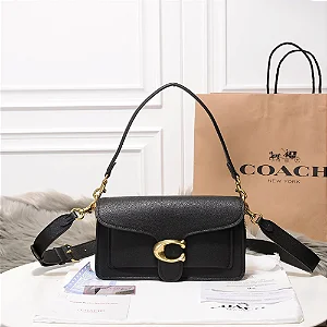 BOLSA COACH TABBY 26 BLACK FERRAGENS DOURADAS