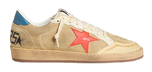 TÊNIS GOLDEN GOOSE SUPER-STAR BEIGE SUEDE BLUE NAPPA