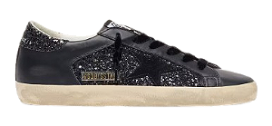 TÊNIS GOLDEN GOOSE SUPER-STAR BLACK GLITTER