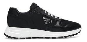 TÊNIS PRADA PRAX 01 RE-NYLON BRUSHED LEATHER BLACK WHITE