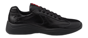 TÊNIS PRADA AMERICAN CUP LEATHER BLACK
