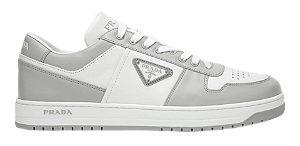 TÊNIS PRADA DOWNTOWN TOP SNEAKERS LEATHER GREY