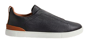 TÊNIS ZEGNA TRIPLE STITCH BLACK LEATHER