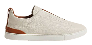 TÊNIS ZEGNA TRIPLE STITCH SECONDSKIN LEATHER WHITE