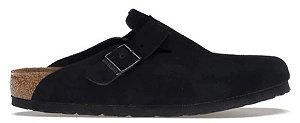 SANDALIA BIRKENSTOCK BOSTON SOFT FOOTBED SUEDE BLACK
