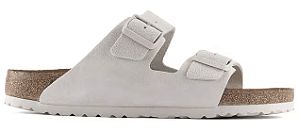 SANDALIA BIRKENSTOCK SOFT FOOTBED SUEDE LEATHER ANTIQUE WHITE