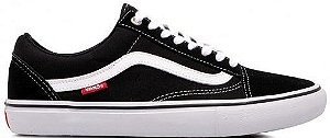 TÊNIS VANS OLD SKOOL PRO ' BLACK WHITE '