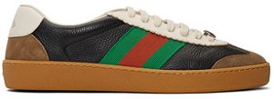 SAPATÊNIS GUCCI JBG LEATHER AND SUEDE ' BLACK '