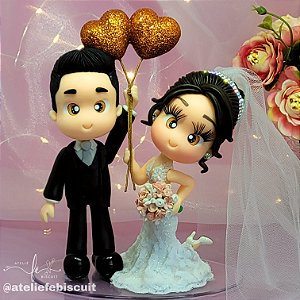 Noivinhos com Balões de Glitter