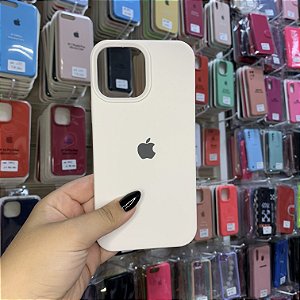 Capa Branca Estilo Original para iPhone 13 Pró Max