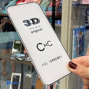 Película de Vidro 3D iPhone 16 Pro Max / iPhone 16 Plus