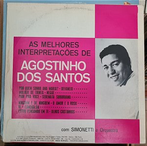 Disco de Vinil as Melhores Interpretações de Agostinho dos Santos Interprete Agostinho dos Santos (1981) [usado]