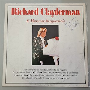 Disco de Vinil Richard Clayderman 16 Momentos Inesquecíveis Interprete Richard Clayderman (1981) [usado]