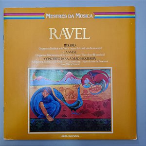 Disco de Vinil Mestres da Música - Ravel Interprete Maurice Ravel (1980) [usado]