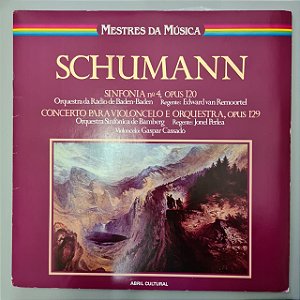 Disco de Vinil Mestres da Música - Schuman Interprete Robert Schumann (1980) [usado]