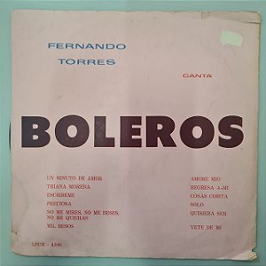 Disco de Vinil Boleros Interprete Fernando Torres [usado]