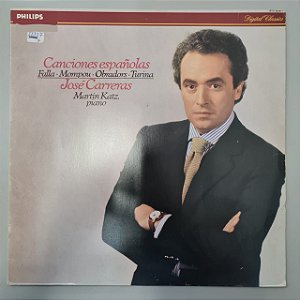 Disco de Vinil Canciones Españolas Interprete José Carreras (1985) [usado]