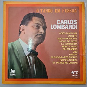 Disco de Vinil o Tango em Pessoa Interprete Carlos Lombardi (1989) [usado]