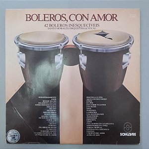 Disco de Vinil Boleros Con Amor Interprete Santo Morales (1978) [usado]