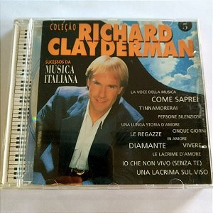 Cd Richard Clayderman - Sucessos da Musica Italiana Interprete Richard Clayderman (1984) [usado]