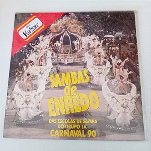 Disco de Vinil Sambas de Enredo - Escolas de Samba do Grupo 1a/carnaval 90 Interprete Escolas de Samba do Grupo 1a (1989) [usado]