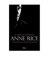 Livro a História do Ladrão de Corpos - as Crônicas Vampirescas Autor Rice, Anne (2009) [usado]