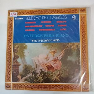 Disco de Vinil Seleção de Clássicos / Estudos para Piano Interprete Eduardo Hazan (1974) [usado]