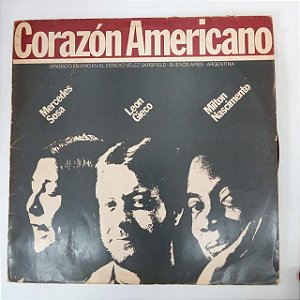 Disco de Vinil Corazón Americano Interprete Mercedes Rosa , Leon Gieco e Milton Nascimento (1986) [usado]