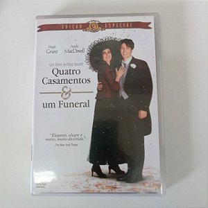 Dvd Quatro Casamentos e um Funeral Editora Mike Newell [usado]
