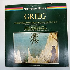 Disco de Vinil Grieg - Mestres da Musics /concerto para Piano e Orquestra em La Menor , Opus 16 Interprete Orquestra Sinfônica de Utah/regente Maurice Abravanel (1980) [usado]