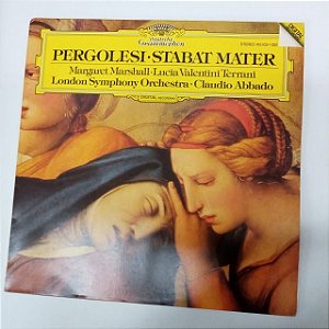 Disco de Vinil Pergolesi .stabat Mater Interprete London Symphony Oechestra .claudio Abbado (1987) [usado]