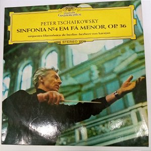 Disco de Vinil Peter Tschaikowsky - Sinfonia N.4 em Fa Menor , Op.36 Interprete Orquestra Filarmônica de Berlim -herber Von Karajan (1971) [usado]