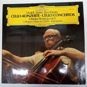 Disco de Vinil Vivaldi .tartini .boccherini /cello - Konzerte.cello Concertos Interprete Mstilav Rostropovich /collegium Musicum Zürich .paul Sacher (1978) [usado]