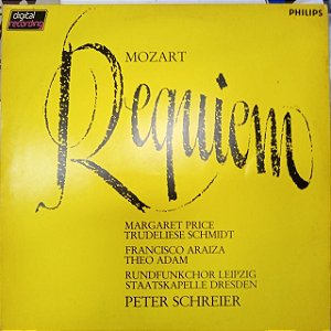 Disco de Vinil Mozart - Requiem Interprete Margaret Price/francisco Araiza/theo Adam/ Rundfunkchor Leipzig / Peter Shreirer (1985) [usado]