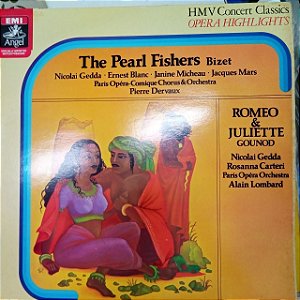 Disco de Vinil The Pearl Fishers - Bizet Interprete Nicolai Geda, Ernest Blanc, Janine Micheau,jacques Mars , /paris Opéra -comique Chorus e Orchestr (1961) [usado]