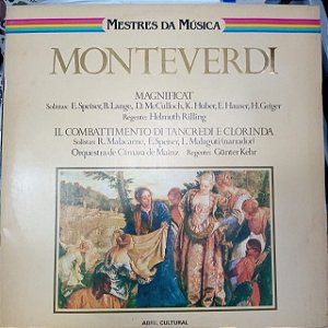 Disco de Vinil Monteverdi - Mestres da Música Interprete Orquestra de Câmara de Mainz/regente; Günter Kehr (1981) [usado]