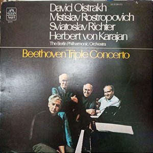 Disco de Vinil Bethoven Triple Concerto . David Oistrakh /mstislav Rostropovich/sviatoslav Richter /herbert Von Karajan Interprete The Berlin Philarmonic Orchestra (1971) [usado]