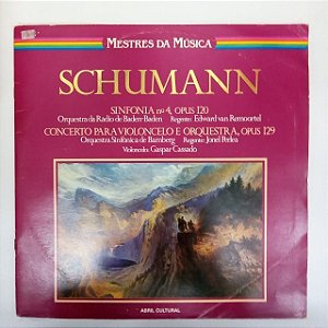 Disco de Vinil Schurmann -mestres da Música - Sinfonia N.4 Opus - 120 Interprete Orquestra de Rádio Baden -baden (1980) [usado]