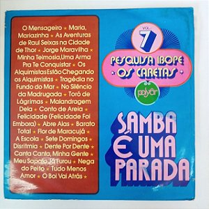 Disco de Vinil Pesquisa de Ibope - os Cartas /samba é Uma Parada Interprete Varios Artistas (1974) [usado]
