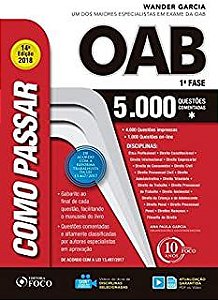 Livro Como Passar na Oab- 5500 Questões Comentadas Autor Garcia, Wander (2018) [usado]