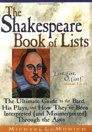 Livro The Shakespeare Book Of Lists Autor Lomonico, Michael [usado]