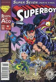 Gibi Superboy 1ª Série Nº 06 - Formatinho Autor Túnel do Tempo - Super Seven Parte Final (1995) [usado]