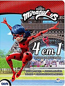 Livro Miraculous- 4 em 1: Quebra-cabeça . Jogo da Memória. Dominó . Personagens para Brincar Autor Desconhecido (2017) [seminovo]
