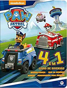 Livro Paw Patrol- 4 em 1 Quebra-cabeça . Jogo da Memória . Dominó . Personagens para Brincar Autor Desconhecido (2018) [seminovo]