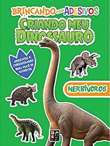 Livro Brincando com Adesivos- Herbívoros : Criando Meu Dinossauro Autor Desconhecido [seminovo]