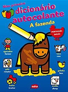 Livro Meu Primeiro Dicionário Autocolante- a Fazenda (português/inglês) Autor Desconhecido (2008) [seminovo]