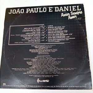 Disco de Vinil Joao Paulo e Daniel - Raridade Interprete Joao Paulo, Daniel (1985) [usado]