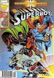 Gibi Superboy 1ª Série Nº 14 - Formatinho Autor Quando Mundos Colidem! Parte Final! (1996) [usado]