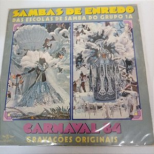 Disco de Vinil Sambas de Enredo das Escolas de Samba do Grupo 1a Carnaval 1984 Interprete Escolas de Samba do Grupo 1a (1983) [usado]