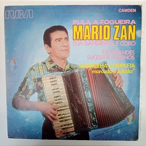 Disco de Vinil Mario Zan sua Bandinha e Coro - Pula Fogueria Interprete Mario Zan (1985) [usado]